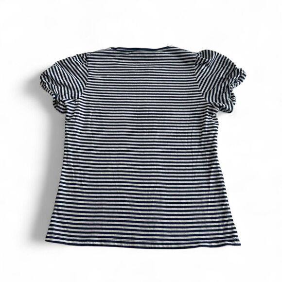 J.Crew striped t-shirt with‎ feminine tie-sleeve detail | Woman's Medium - Picture 3 of 6
